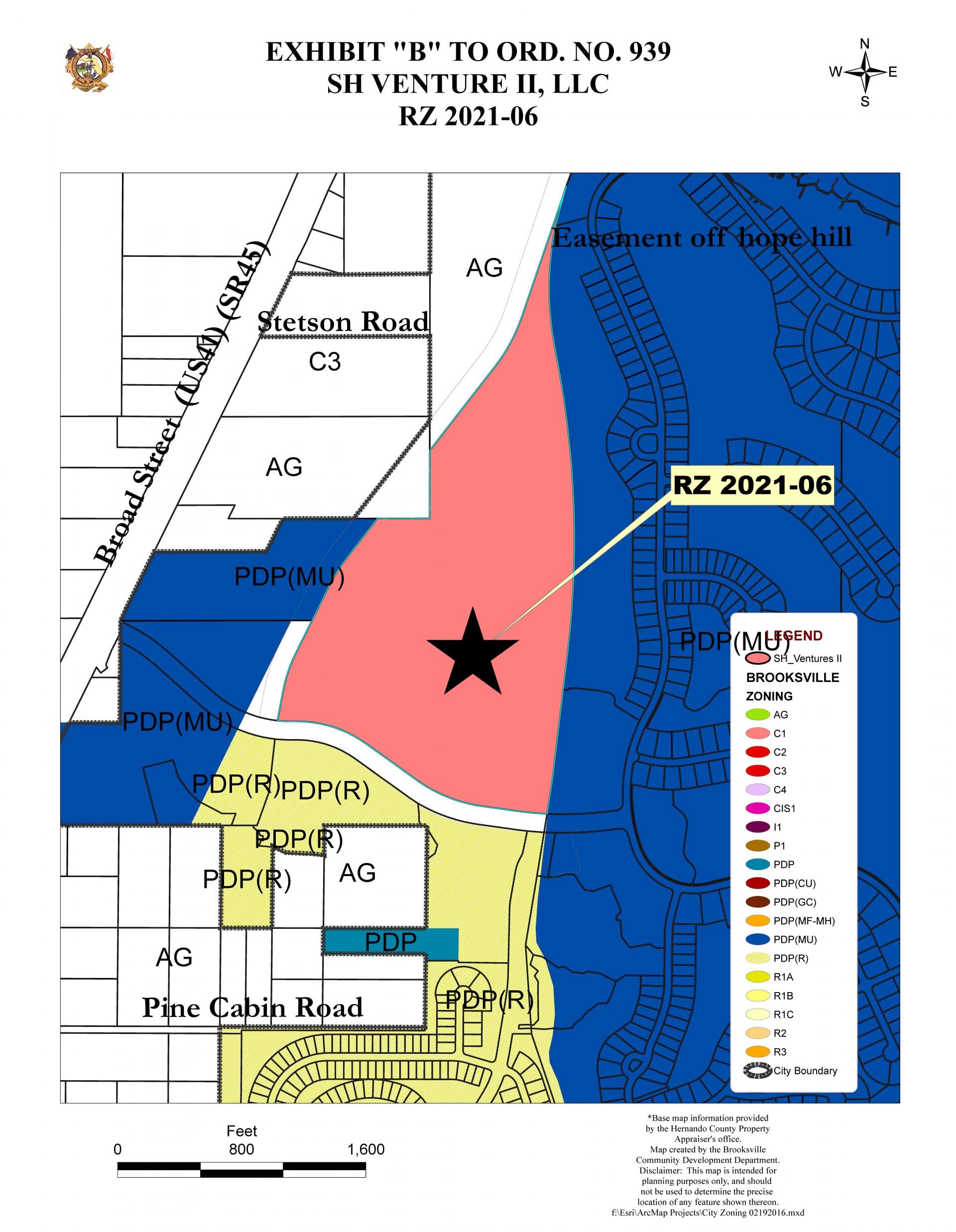 Rezoning for development adjacent to Southern Hills Plantation