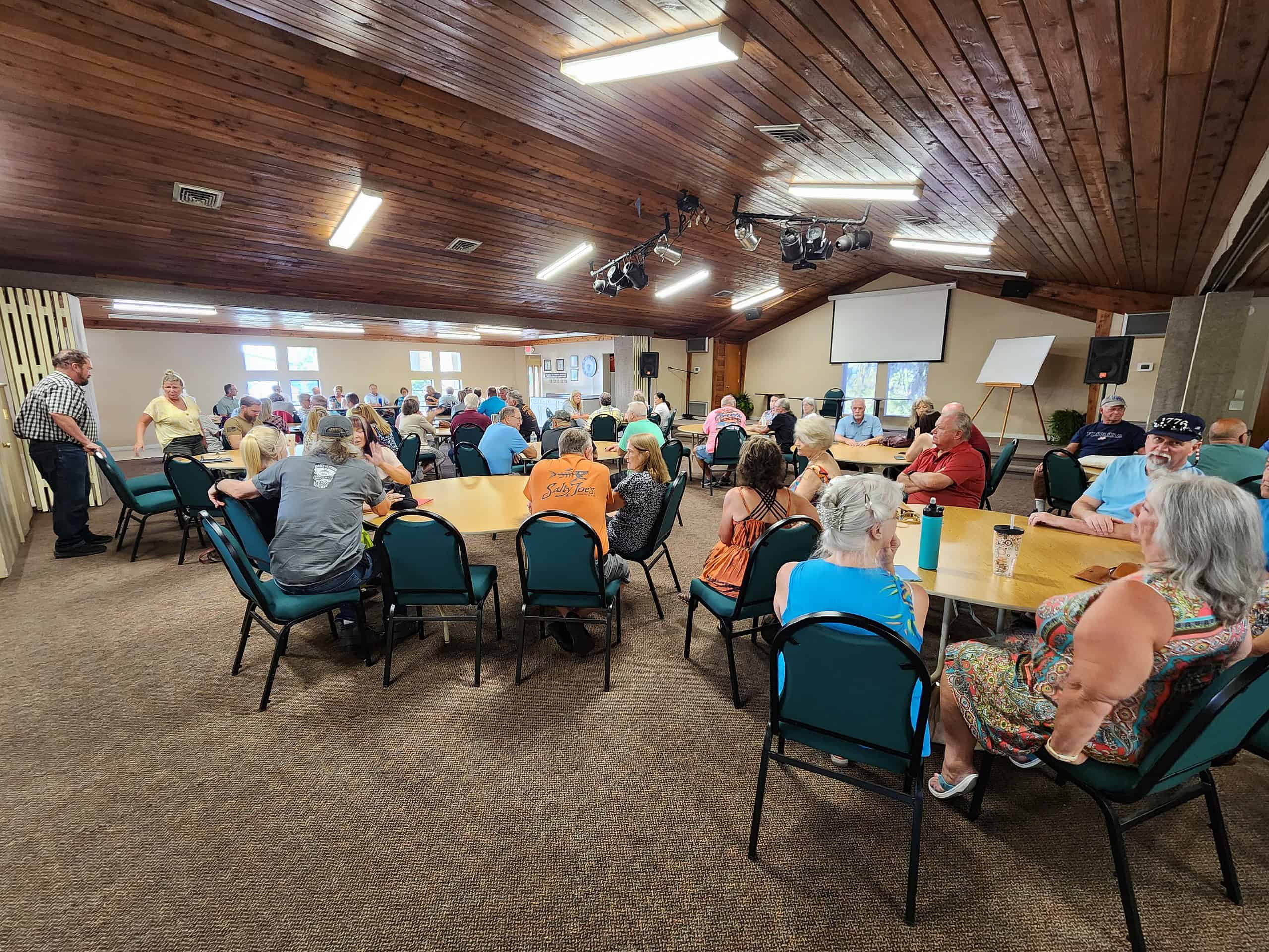 Dozens of disgruntled property owners attended Thursday's special neighborhood meeting. [Photo by Austyn Szempruch]