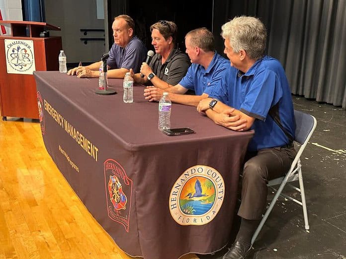 Panel of meterological experts at the 2023 Hurricane Expo. [Image Credit: David DeCarlo]