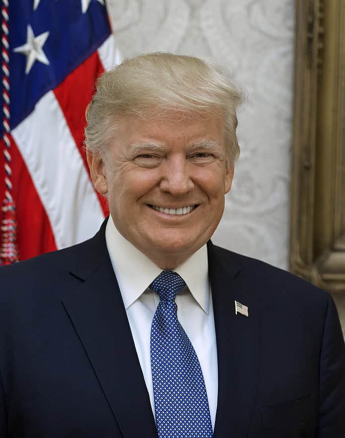 President Donald Trump poses for his official portrait at The White House, in Washington, D.C., on Friday, October 6, 2017. (Official White House Photo by Shealah Craighead)