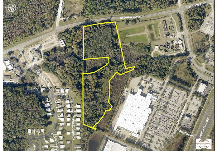 ABOVE: Aerial map of Osowaw property [Credit: Hernando County Central GIS]
