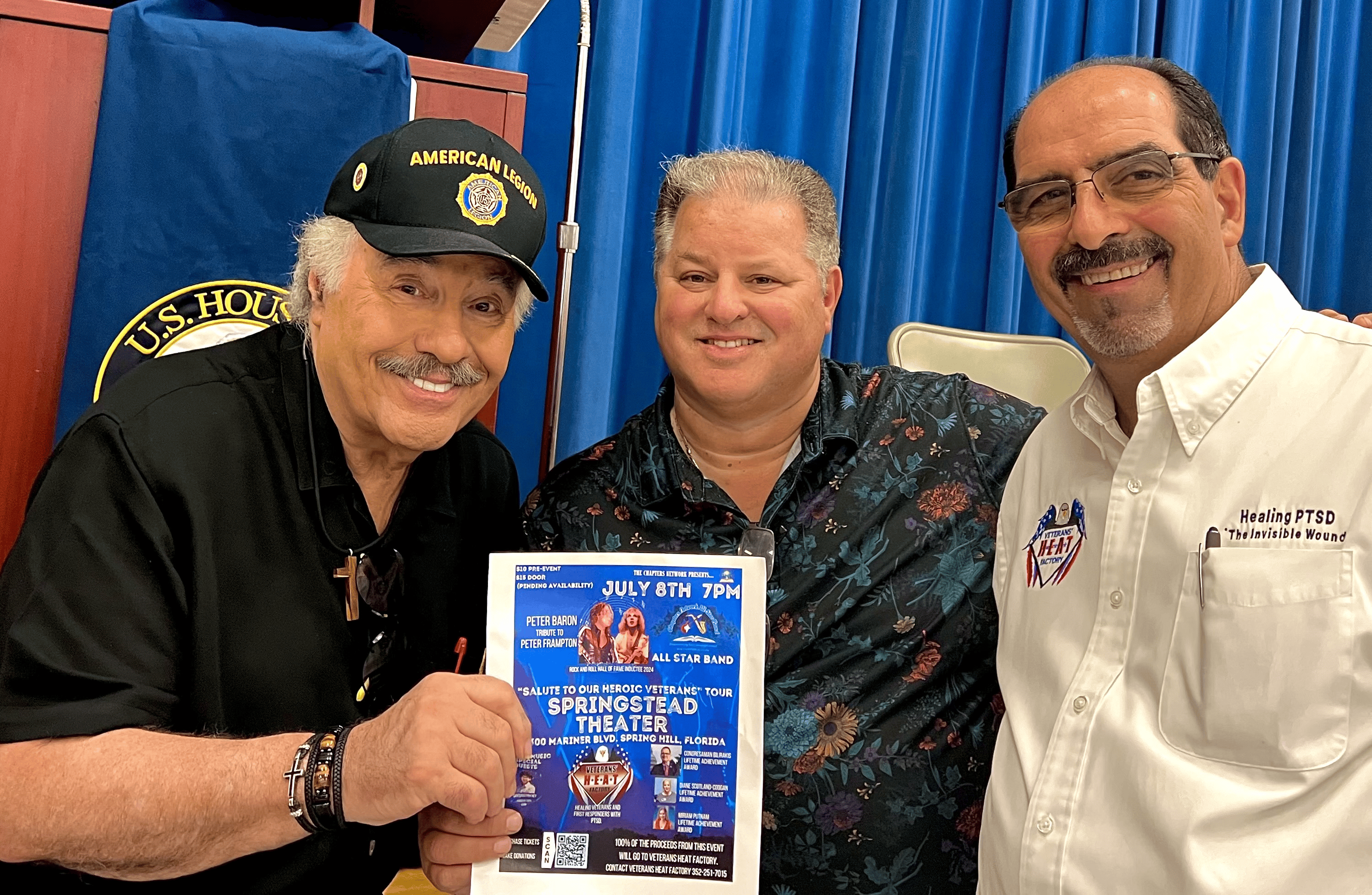 Tony Orlando, Steve Vaccaro (Chapters Network) and Gus Guadagnino (Veterans HEAT Factory).