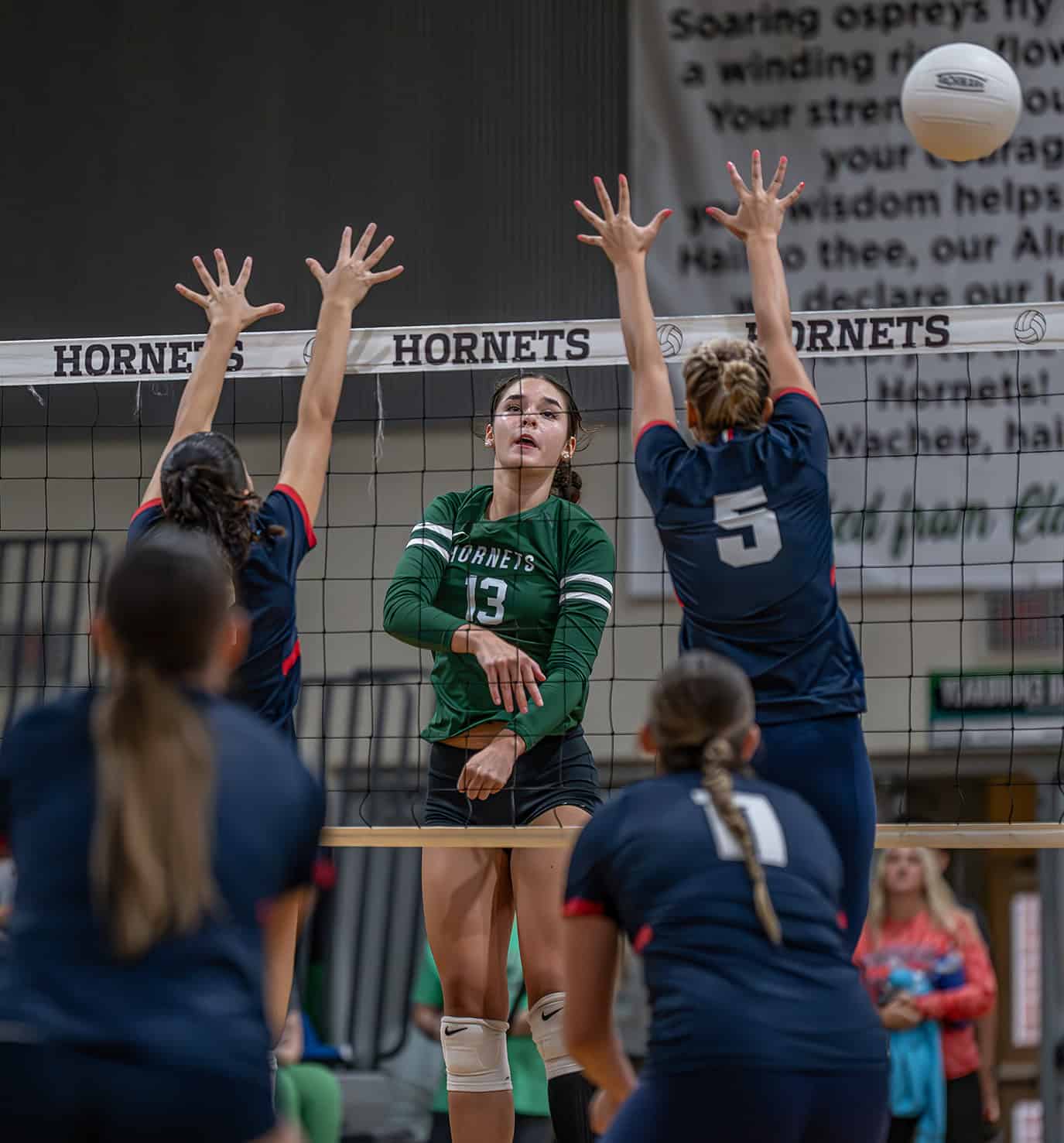 Weeki Wachee High's Marlee Schumacher, 13, shoots past Springstead High defenders on Tuesday at Weeki Wachee High. (Photo by JOE DiCRISTOFALO)