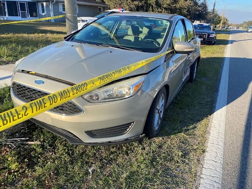 Limousine involved in hit-and-run involving two on-duty Fox Chapel school crossing guards and Explorer K-8 on February 14, 2024.[HCSO]