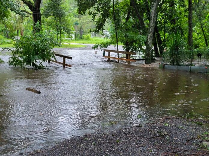 This is a picture of our south entrance to our property under water again! [Courtesy photo]