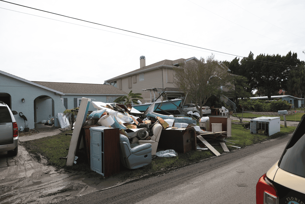 Most single story homes lost “everything” in the storm surge. [Credit: Mark Stone]