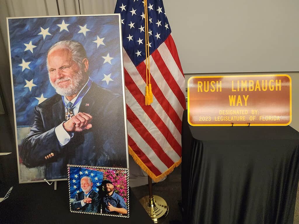 Rush Limbaugh Way sign unveiling ceremony, Thursday Sept. 19, 2024. [Credit: Austyn Szempruch]