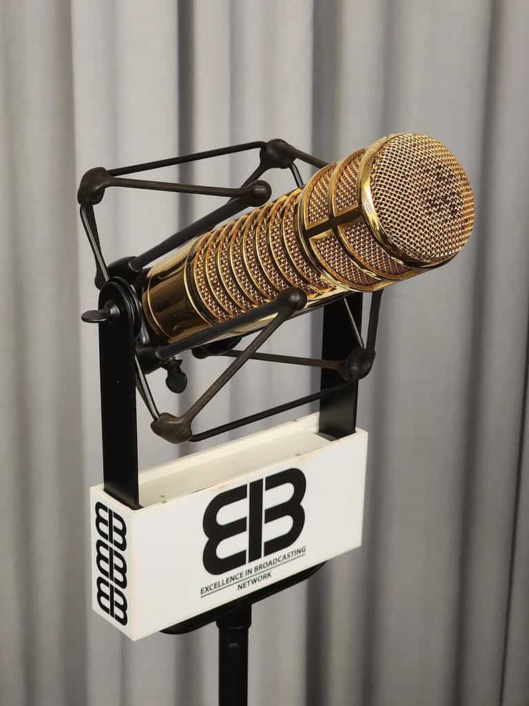  Limbaugh's EIB Network Golden Mic on display. [Photo Credit: Austyn Szempruch]