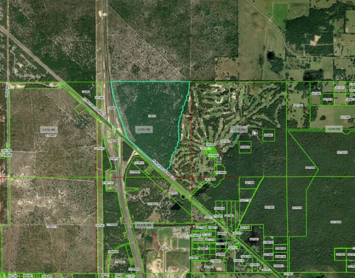 Hernando County Property Appraiser GIS map showing the 324-acre property between the Suncoast Parkway and Cabot Citrus Farms.