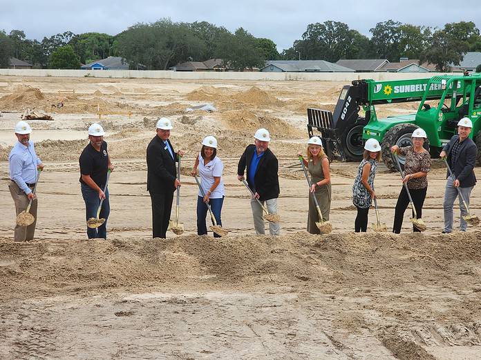 County officials break ground on the new Tax Collector's building on Thursday. [Credit: Austyn Szempruch]