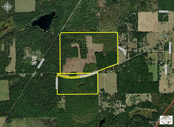 Arial map of property for the proposed golf resort project near the intersection of Lake Lindsey Rd and Broad St / 41. [Credit: Hernando County Central GIS]