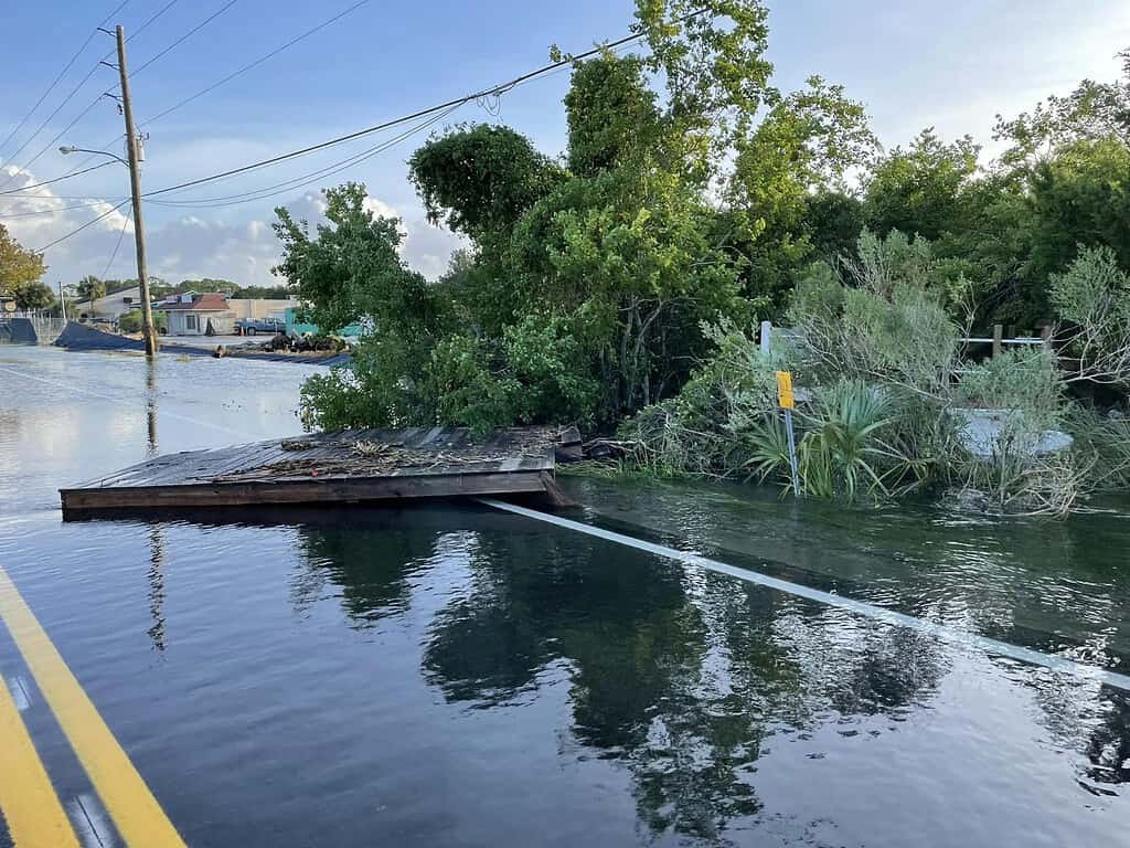 Hernando Beach roadway flooding Sept. 27, 2024. Credit: HCSO