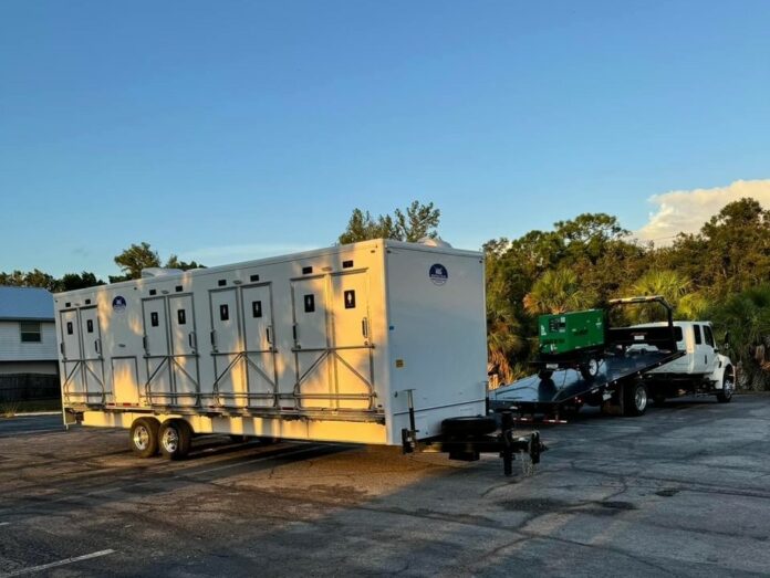 Personal Hygiene Unit stationed at former R Beach. Credit: HCSO