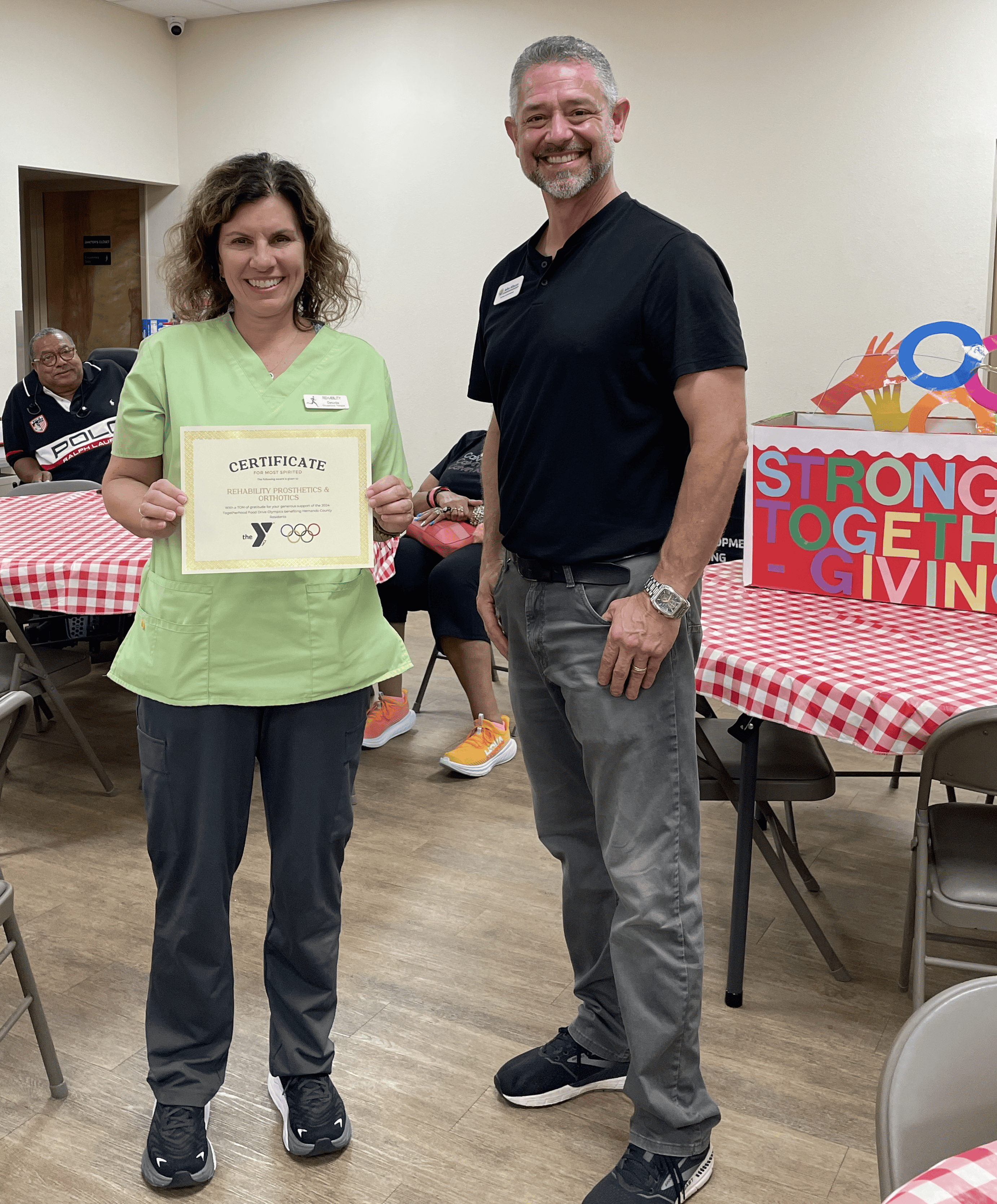 (L-R) Desiree Gagne with Rehability Prosthetics and Orthotics, John Allocco [Photo by Sarah Nachin]