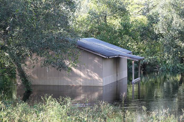 ]A home floods off Cassandra Way in Ridge Manor, Fla., on Saturday, October 12, 2024. [Photo by Hanna Maglio]