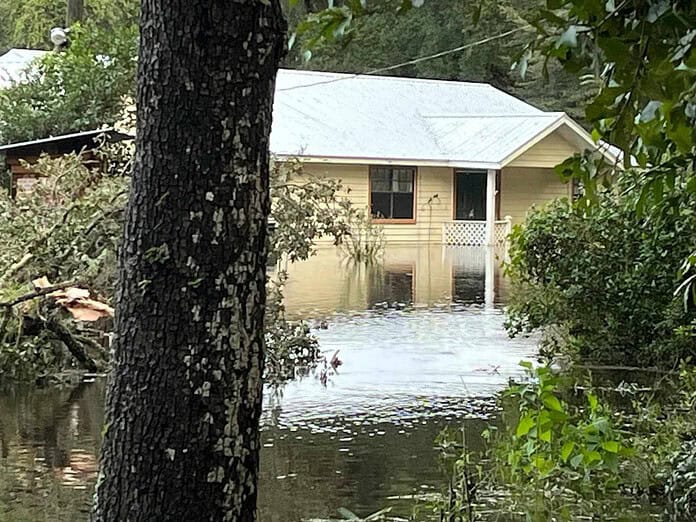 Flooded home in Ridge Manor after Hurricane Milton. Courtesy photo.