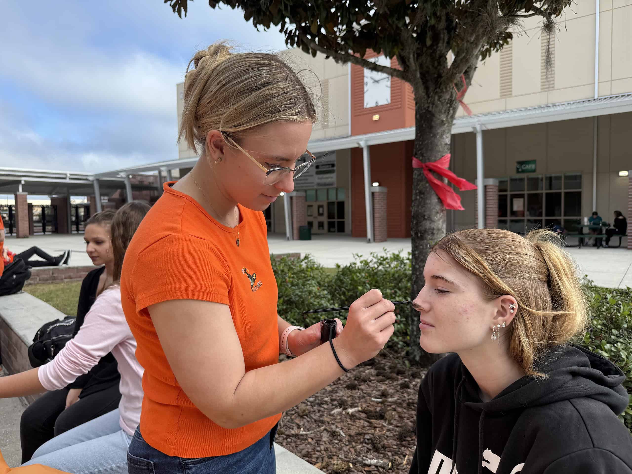 A student getting their face painted. [Photos by Summer Hampton]