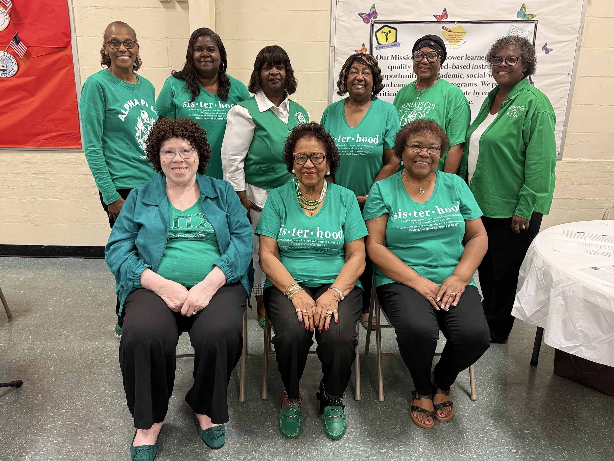 Members of the Beta Sigma Chapter of Alpha Pi Chi National Sorority, Inc. [Photo by Summer Hampton]