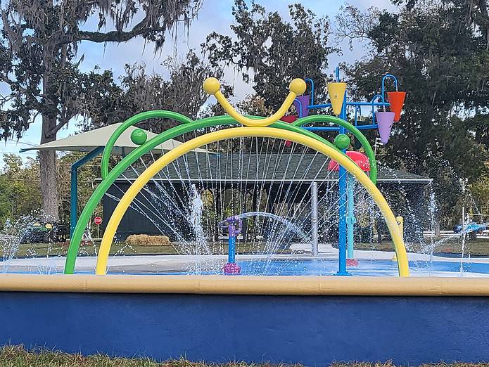 City of Brooksville's splash pad ready to welcome water lovers [Photo by Lisa MacNeil]