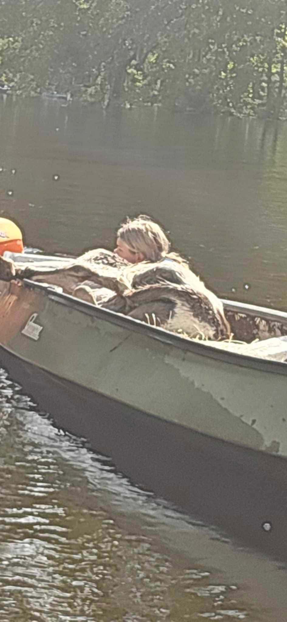 Averie rescues a donkey from floodwaters in Masaryktown [Courtesy photo]