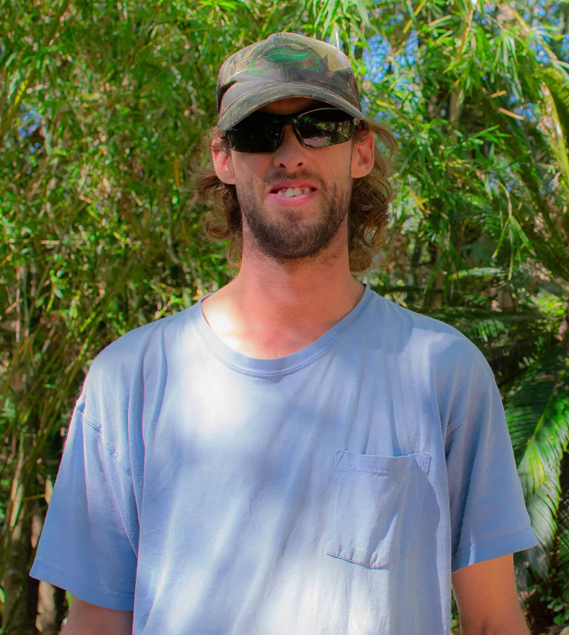 Nature Coast Botanical Gardens volunteer Joshua Jeffery is responsible for the care of the garden’s compost, orchard garden, and maintenance. November 18, 2024. [Photo by Jenifer Truitt]