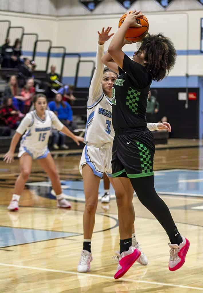 WWHS player Rayana Coleman, 22, shoots the ball at Nature Coast Technical High School in Spring Hill, Fla., on Thursday, December 12, 2024.