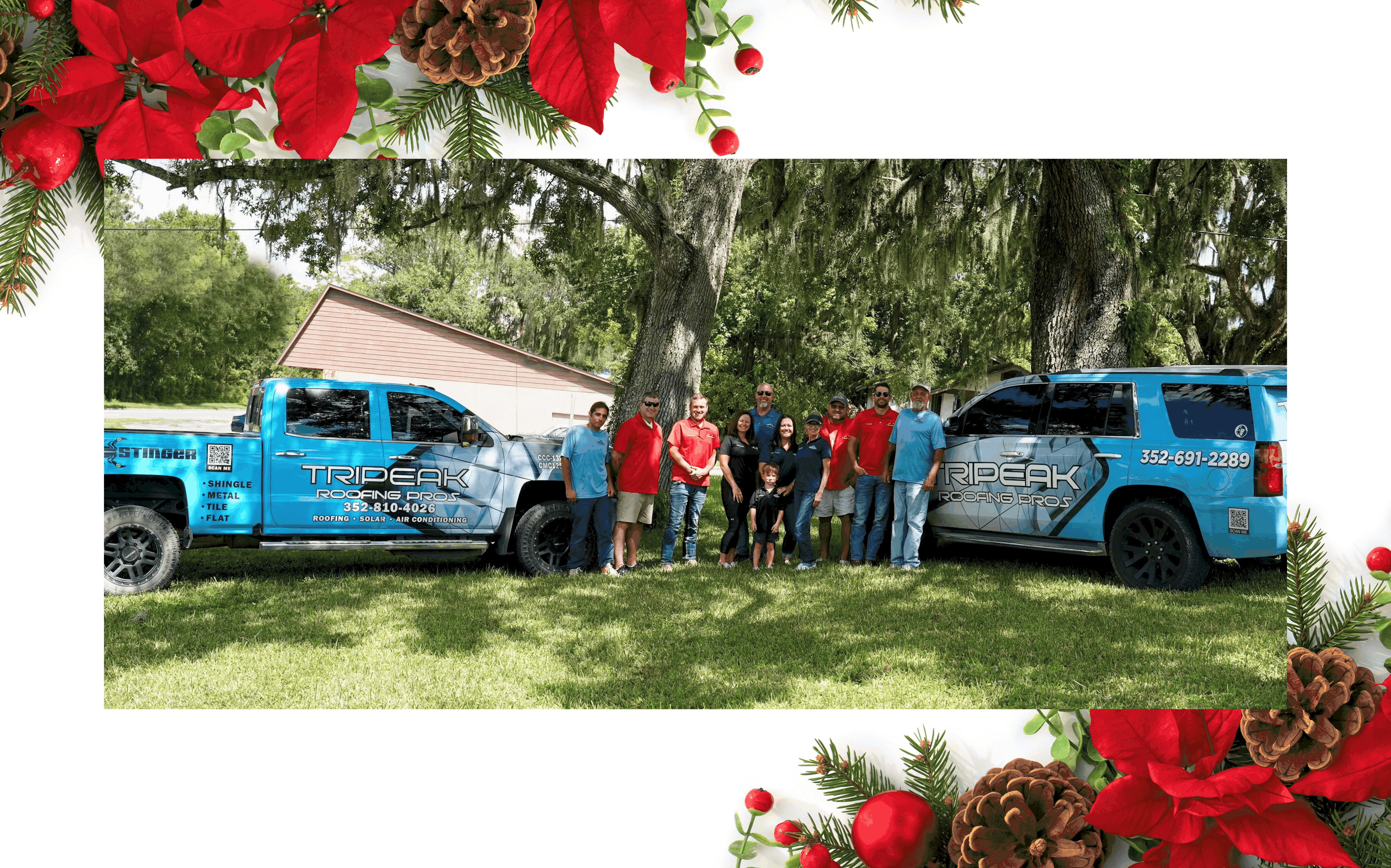 People's Choice Brooksville Christmas Parade Winner Tripeak Roofing [Photography by Hanna Fox Maglio]