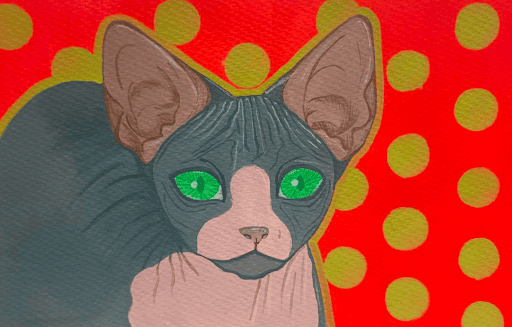 “Sphinx Cat,” by Pasco-Hernando State College art student Natavia Doster [Courtesy photo].