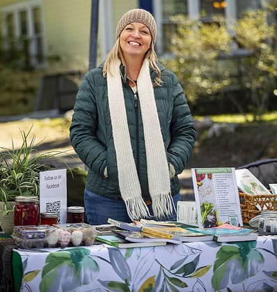 April Johnson-Spence shared her book, Homesteading For Children, at the Booksville Festival in Brooksville, Fla., on Saturday, January 25, 2025. [Photo by Hanna Maglio]