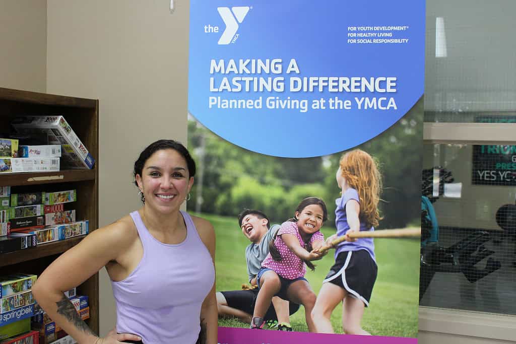 Nurse Tara Walsh enjoys being a member at the local YMCA. [Photo credit: Austyn Szempruch]