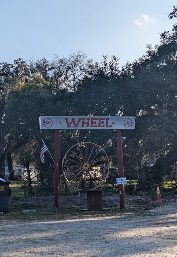 The Wheel In sign. [Staff Photo]