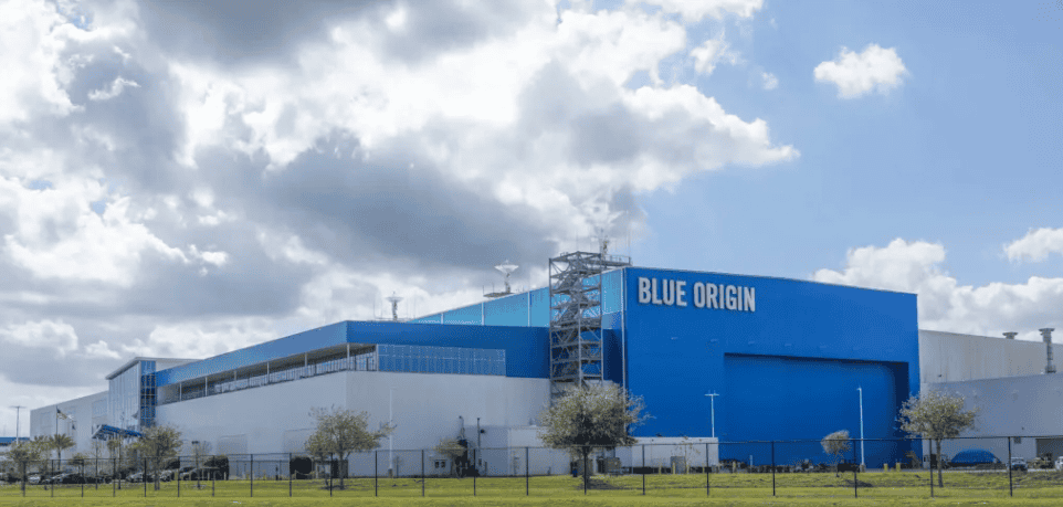 Blue Origin’s Campus at KSC continues New Glenn factory construction, despite layoffs. [Photo: Mark Stone/FMN]