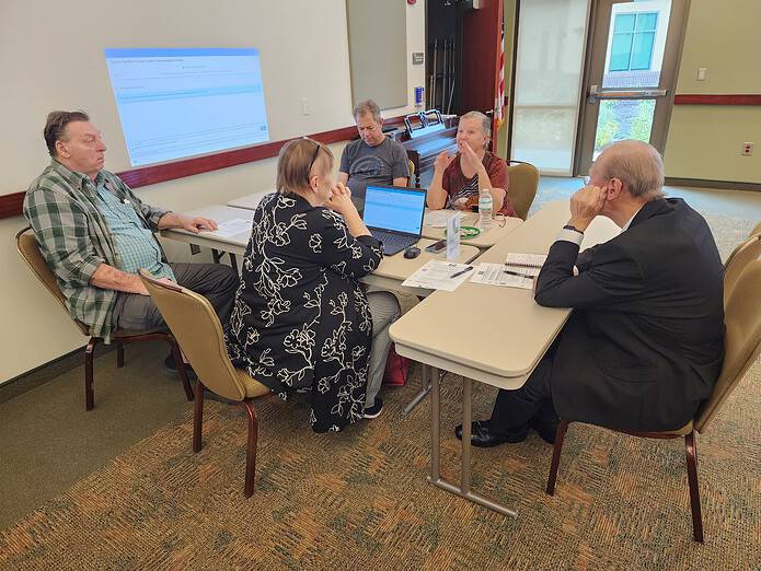 Hernando County citizens broke off into groups to decide which issues are most important to them on Tuesday. [Credit: Austyn Szempruch]