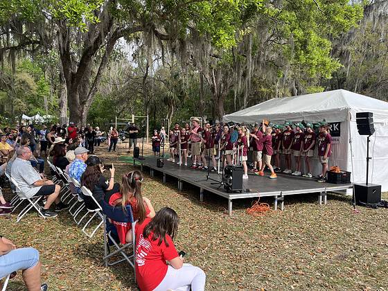 Chocachatti Elementary students dance on the children's stage. [Credit: Page McBride]