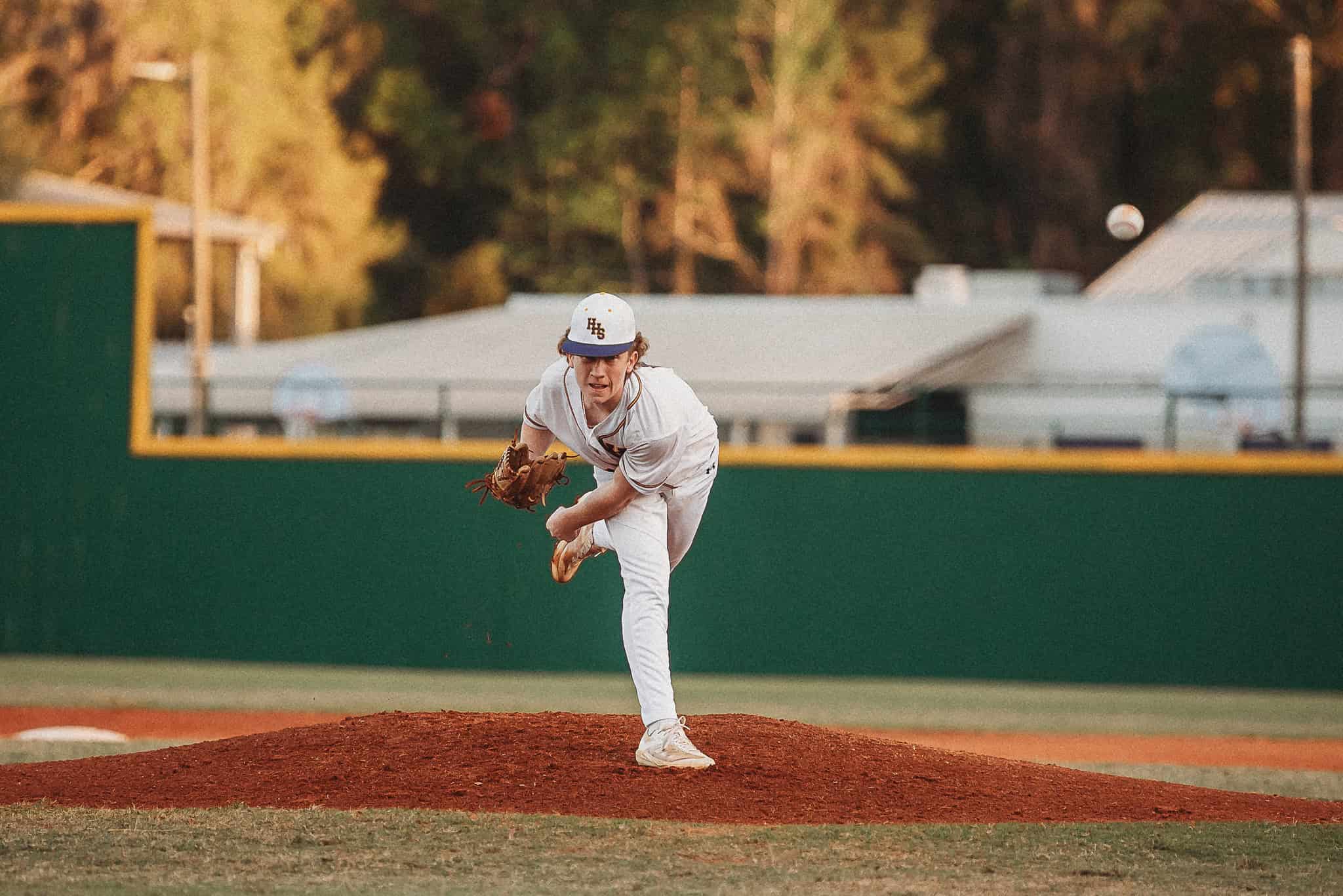 Leopard's Pitcher Cadyn Williams (JR) started on the mound at Friday night's home game vs South Sumter. [Photo by Cynthia Leota]