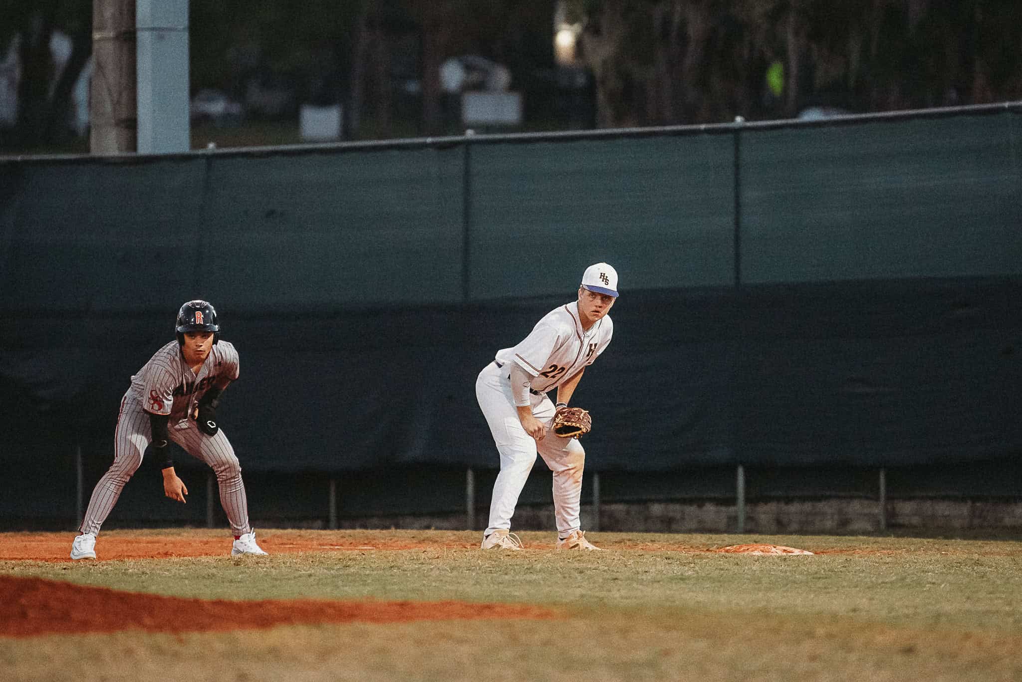 Hernando's Landon Euler (SR) playing second baseman at Friday's home game vs South Sumter. [Photo by Cynthia Leota]