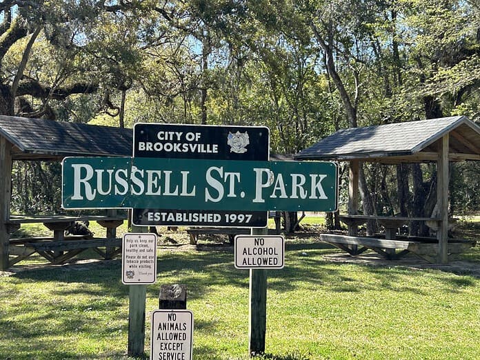 Russell St. Park in the City of Brooksville. [Photo by Judy Warnock]