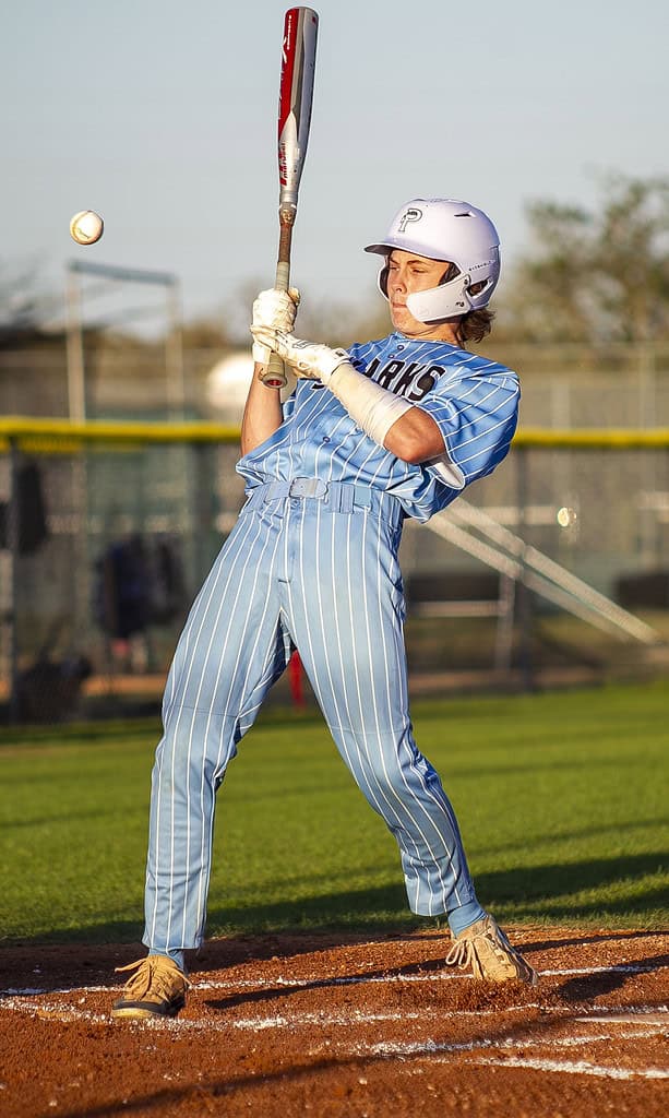 Aidan O’Nolan, 42, dodges a ball to the head during a game at Nature Coast Technical High School in Brooksville, Fla., on Wednesday, March 19, 2025. (Photo by Hanna Maglio)